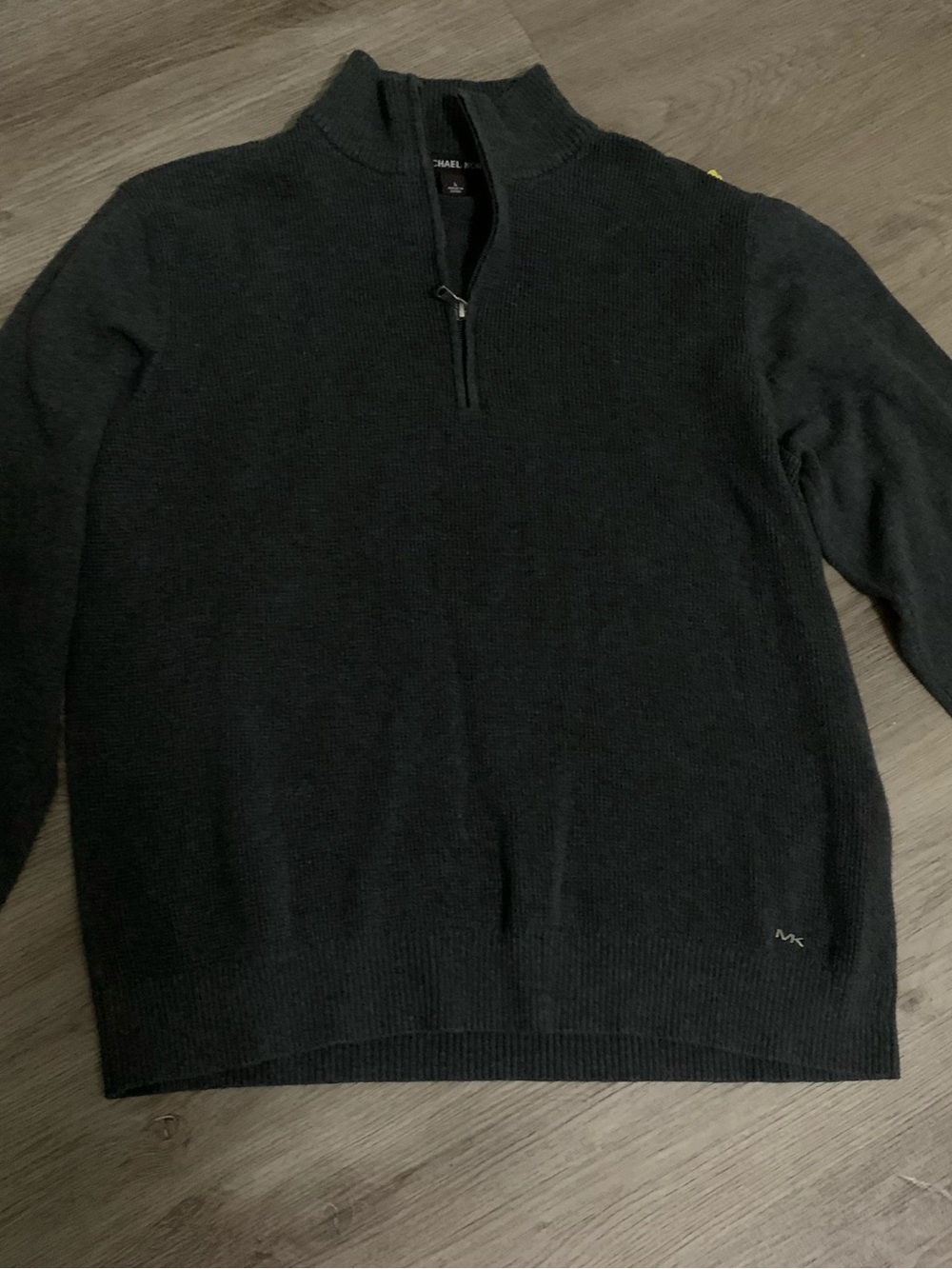 Michael Kors Men's Black Half-Zip Sweater 1/4 pullover size L